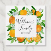 オレンジフルーツと花夏フローラ植物学 フェイバータグ (裏面)