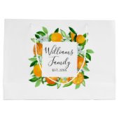 オレンジフルーツと花夏フローラ植物学 ラージペーパーバッグ (裏面)