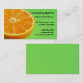 オレンジフルーツの半分の切れ 名刺 (正面/裏面)