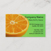 オレンジフルーツの半分の切れ 名刺 (正面)