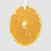 オレンジフルーツの新しい切れ オーナメント (正面)
