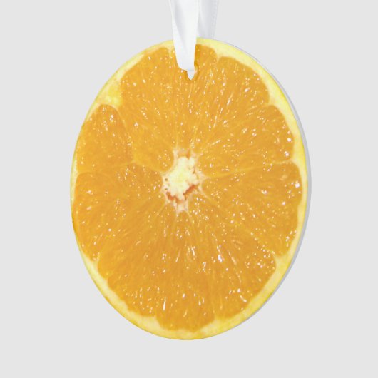 オレンジフルーツの新しい切れ オーナメント (正面)