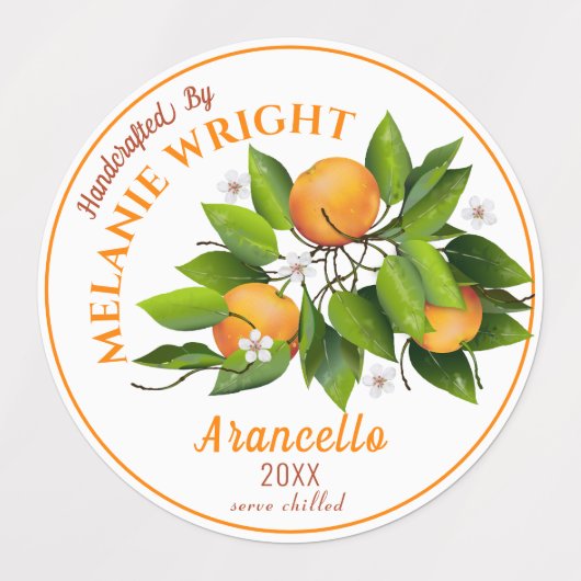 オレンジフルーツキャニング ラベル (デザイン1)