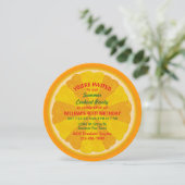 オレンジフルーツスライス夏用パーティークックアウト|誕生日 招待状 (スタンド正面)