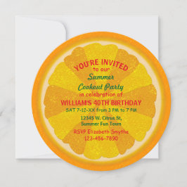 オレンジフルーツスライス夏用パーティークックアウト|誕生日 招待状