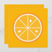 オレンジフルーツスライス招待状 招待状 (正面/裏面)