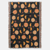 オレンジフルーツスライス&シナモン スローブランケット (正面縦)