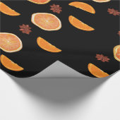 オレンジフルーツスライス&シナモン ラッピングペーパー (角)