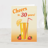 オレンジフルーツドリンク応援30ハッピーバースデー カード (正面)