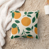 オレンジフルーツパターンイラストレーション クッション (ブランケット)