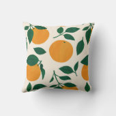 オレンジフルーツパターンイラストレーション クッション (裏面)