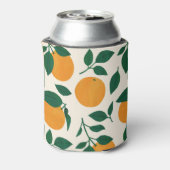 オレンジフルーツパターンイラストレーション 缶クーラー (缶裏面)
