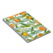 オレンジフルーツフローラ:シームレスヴィンテージ。 ノートブック (右側)