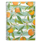 オレンジフルーツフローラ:シームレスヴィンテージ。 ノートブック (正面)