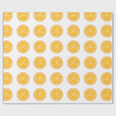 オレンジフルーツラッピング紙 ラッピングペーパー (フラット)