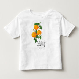 オレンジフルーツ創世記12:2 トドラーTシャツ