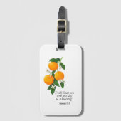 オレンジフルーツ創世記12:2 ラゲッジタグ (正面縦)