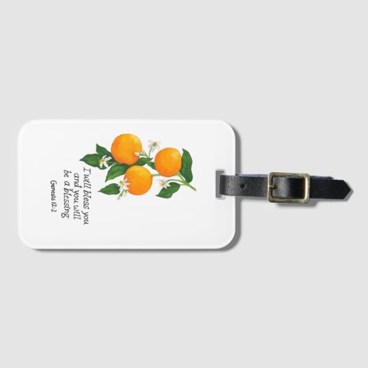 オレンジフルーツ創世記12:2 ラゲッジタグ (正面横)