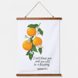 オレンジフルーツ創世記12:2 吊り下げ型タペストリー