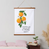 オレンジフルーツ創世記12:2 吊り下げ型タペストリー (寝室)