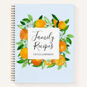 オレンジフルーツ&フラワーファミリーレシピクックブック ノートブック (正面)
