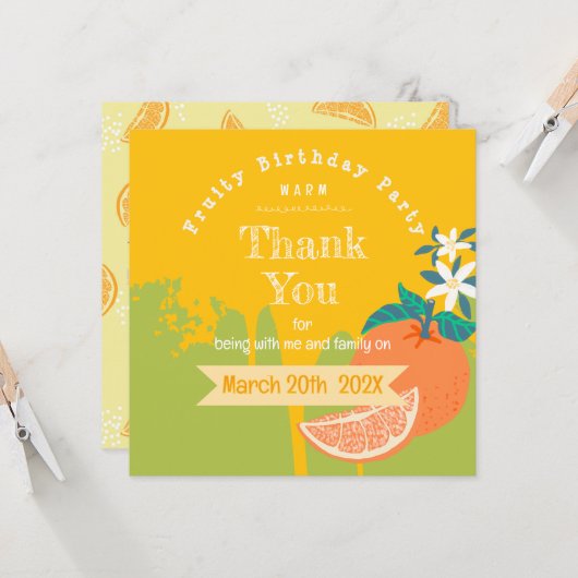 オレンジフルーティ誕生日サンキューユア (正面/裏面インサイチュ)