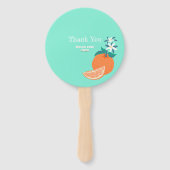 オレンジフルーティ誕生日ティール（緑がかった色） ハンドファン