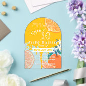 オレンジフルーティ誕生日招待状 アクリル招待状 (インサイチュ (ウェディング))