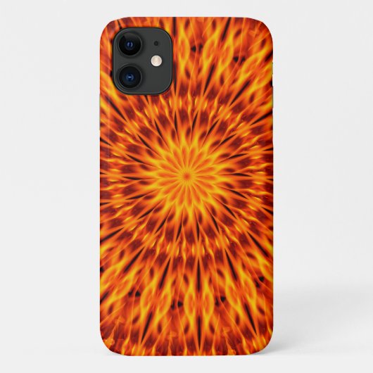 オレンジフレイムス万華鏡のように千変万化するパターン Case-Mate iPhoneケース (裏面)