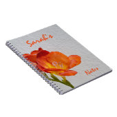 オレンジフレシパーソナライズされたアノート ノートブック (右側)