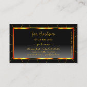 オレンジフレームカジュアルブラックグラディエント高級アイデンティティ 名刺 (裏面)