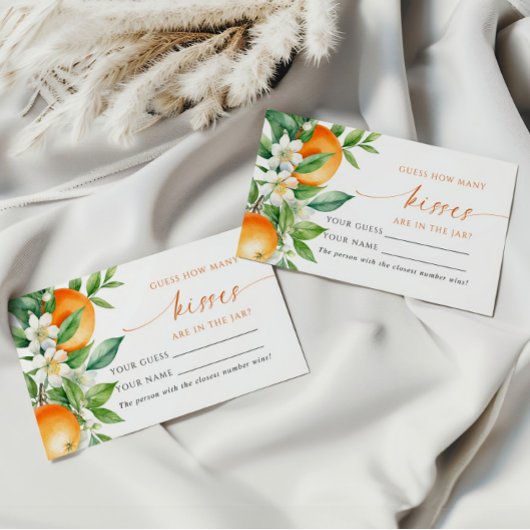 オレンジフローラいくつのキスシャワーゲームカード プレイスカード