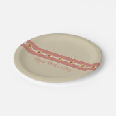 オレンジフローラとローズピンク ペーパープレート (アングル)