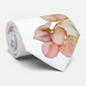 オレンジフローラの繊細な木の花 ネクタイ (ロール)