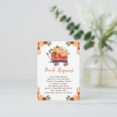 オレンジフローラカボチャートラックベビーショーブックリクエスト エンクロージャーカード (スタンド正面)