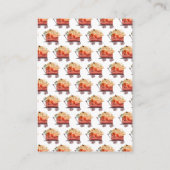 オレンジフローラカボチャートラックベビーショーブックリクエスト エンクロージャーカード (裏面)