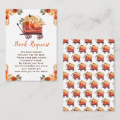 オレンジフローラカボチャートラックベビーショーブックリクエスト エンクロージャーカード (正面/裏面)