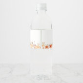 オレンジフローラカボチャ赤ちゃんシャワー ペットボトルラベル (裏面)