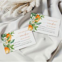 オレンジフローラキャンディースシャワーゲームカードの数 プレイスカード