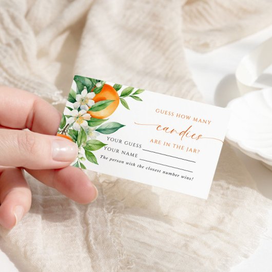 オレンジフローラキャンディースシャワーゲームカードの数 プレイスカード