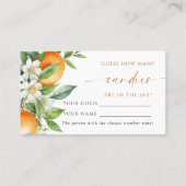 オレンジフローラキャンディースシャワーゲームカードの数 プレイスカード (正面)