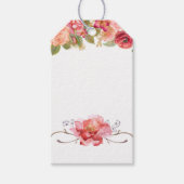 オレンジフローラギフトラベル、カスタマイズ可能な文字、 ギフトタグ