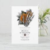 オレンジフローラゴシックスカルブリデスメイドランチョン 招待状 (スタンド正面)