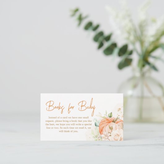 オレンジフローラスウィートリトルカボキンブックスベビー エンクロージャーカード (スタンド正面)