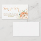 オレンジフローラスウィートリトルカボキンブックスベビー エンクロージャーカード (正面/裏面)