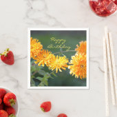 オレンジフローラゼンニア「ハッピーバースデー」 スタンダードカクテルナプキン (インサイチュ)