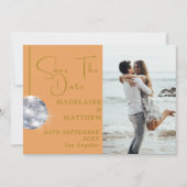 オレンジフローラディスコ日付結婚の セーブザデート (正面)