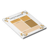 オレンジフローラデイリープランナーメモ帳 ノートパッド (アングル)