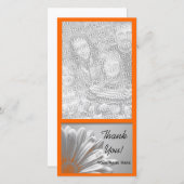 オレンジフローラハイライトありがとう サンキューカード (正面/裏面)