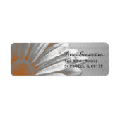 オレンジフローラハイライト差出人住所 ラベル (正面)